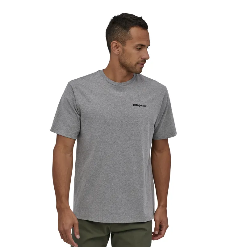 Patagonia P-6 Logo Responsibili-Tee in Gravel Heather-1