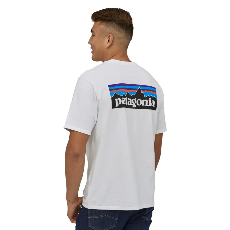 Patagonia P-6 Logo Responsibili-Tee in White-2