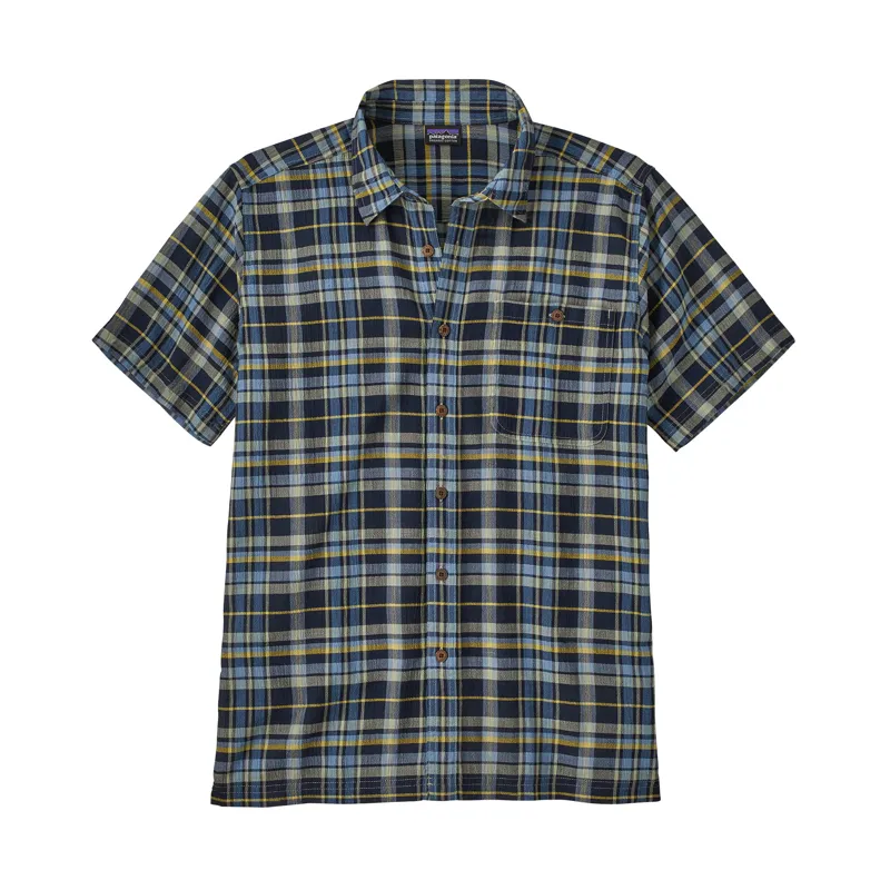 Patagonia A/C Shirt in Paint Plaid: Tidepool Blue