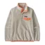 Patagonia Womens' Lightweight Synchilla Snap-T Pullover in Oatmeal Heather w/Heirloom Peach