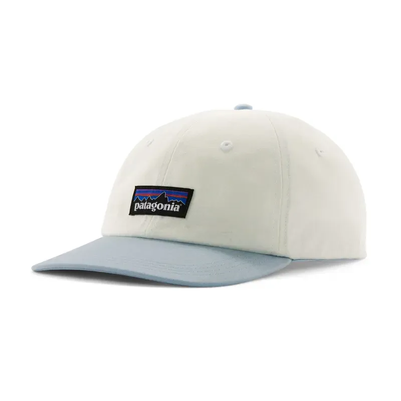 Patagonia P-6 Label Traditional Cap in Birch White w/Fleck Blue