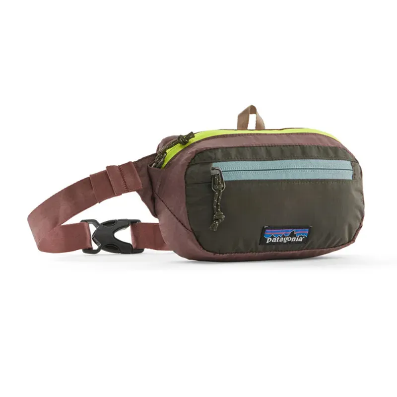 Patagonia Ultralight Black Hole Mini Hip Pack 1L In Patchwork: Pine Needle Green